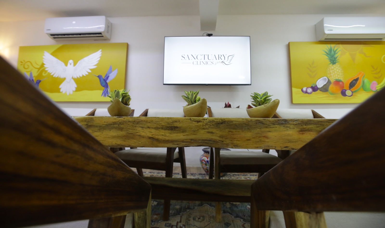 Dining area inside Sanctuary Cozumel