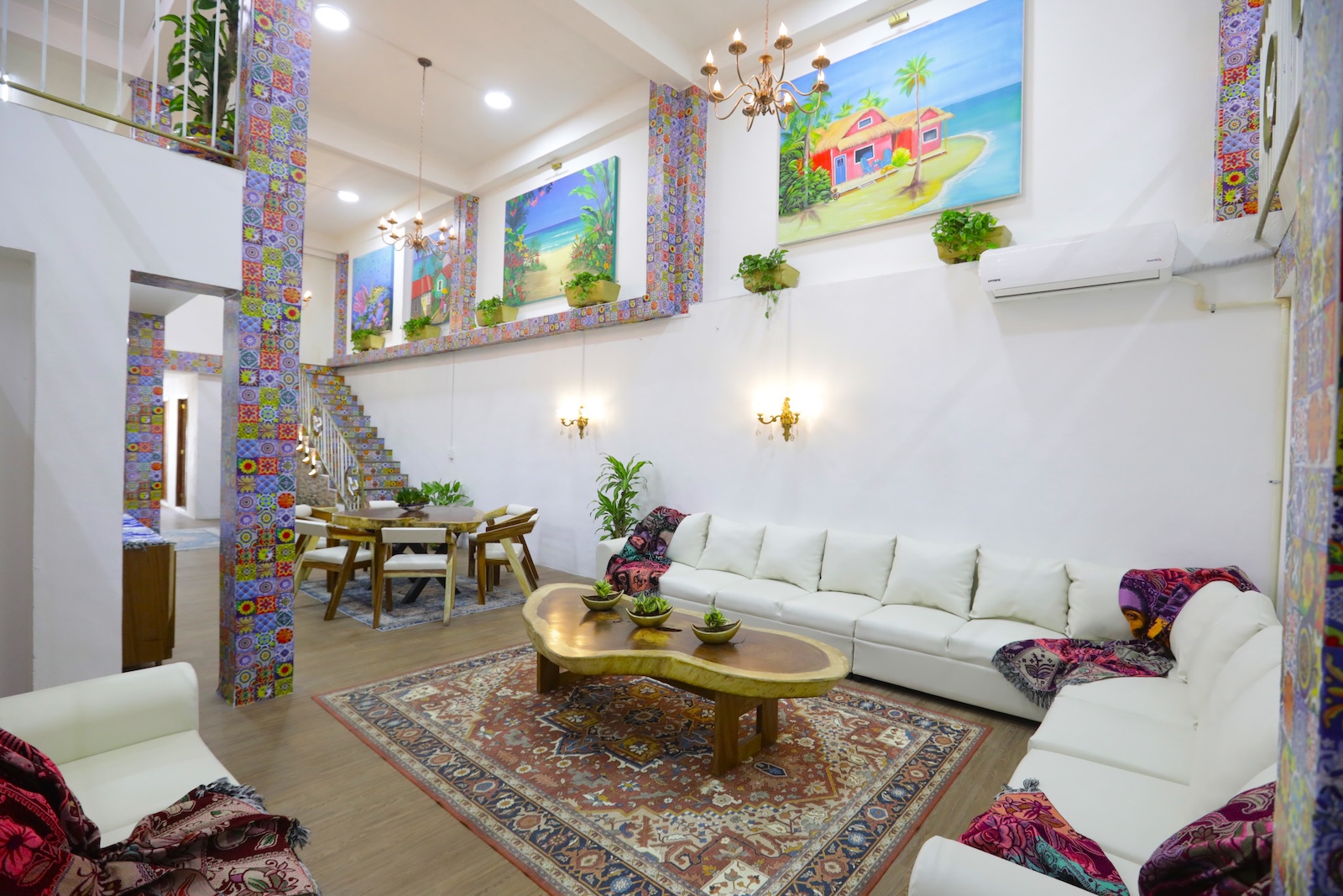 Living area inside Sanctuary Cozumel